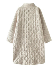 Thick Pleated Quilted Coat