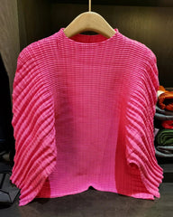 Elegant Accordion Pleated Top