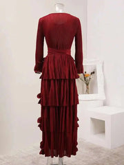 Luxury Pleats Tiered Dress