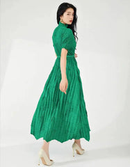 Elegant Pleated Kaftan Dress