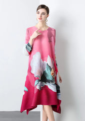 Luxe Casual Floral Pleats Dress