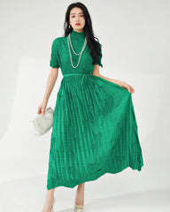 Elegant Pleated Kaftan Dress