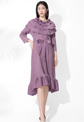 Luxury Pleated Midi Dress