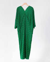 Micro-Dot Pleated Dress