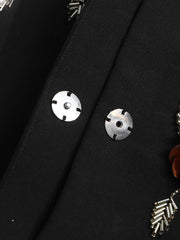Luxury Black Deep Plunge Blazer