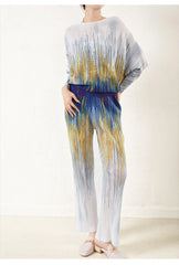 Luxury Plissé Knit Top & Pants Set