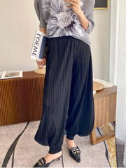 Luxe Flowy Plissé Trousers