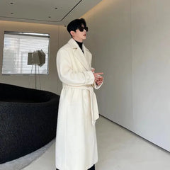 Men's Luxe Wool Blend Long Coat