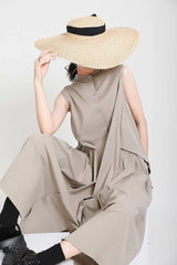 Luxury Oversized Sleeveless Shirt Dress