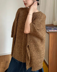 Luxury Knitted Poncho Sweater