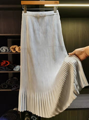 Luxury Pleated Petite-Fit Skirt