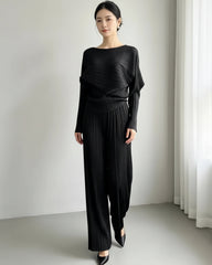 Couture Wide-Leg Plisse Set