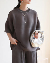 Luxury Dressy Pleated Top
