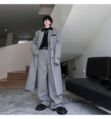 Men's Luxurious Oversized Coat & Trousers 2-Piece Set