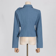 Couture Denim Blazer and Skirt