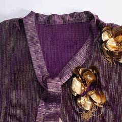 Luxury Floral Plissé Dress