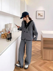 Women's Cozy Luxe Knitted Two Piece Loungewear Set