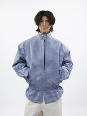 Men's Plaid Double Blouse Streetwear Jacket