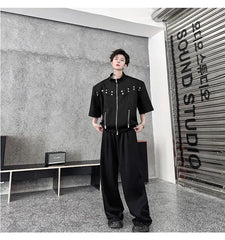 Men's Black Rebel Baggy Streetwear Set