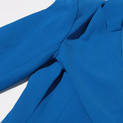Luxury Draped Scarf Blazer