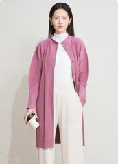 Luxury Pleated Cardigan Coat