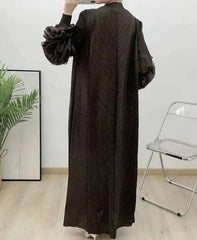 Truly Pleated Ruffle Sleeve Dress