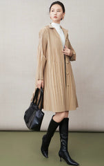 Travel Pleats Longline Jacket