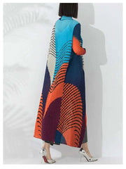 Luxe Japanese Pleated Long Coat