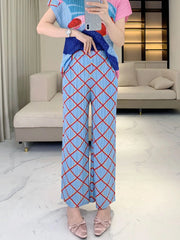 Luxe Plissé Geometric 2-Piece Set