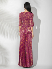 Luxe Pleated Ruffle Dress