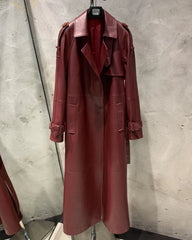 Genuine Sheepskin Couture Trench Coat