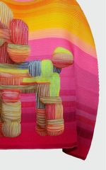 Pleated High-Stretch Ribbed Top