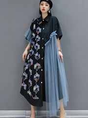 Versatile Chic Streetwear Floral Dress