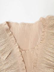 Truly Pleated Sleeveless Top & Skirt