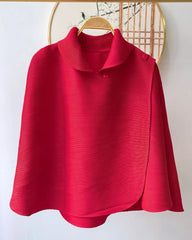 Luxury Pleated Capelet Top