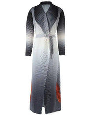 Luxe Japanese Pleated Long Coat