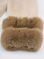 Women's Beige Cozy Luxury Faux Shearling Coat