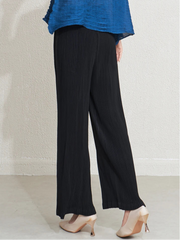 Elegant Pleated Pull-On Pants