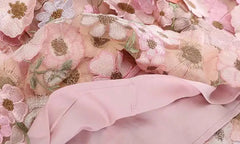 Luxury Floral Stretchy-Waist Skirt