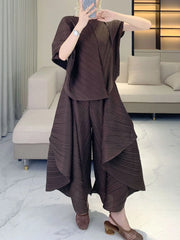Designer Pleated 2-Piece Set
