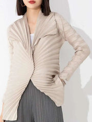 Luxury Plissé Pleat Cardigan