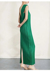 Luxury Pleated Midi Dress Cape Set