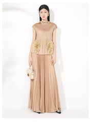 Modest Pleated Skirt Set