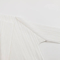 Lightweight Plisse Open-Front Cardigan