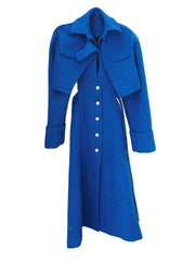 Luxury Wool-Blend Asymmetrical Coat