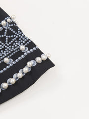 Luxe Pearl-Embellished Blazer