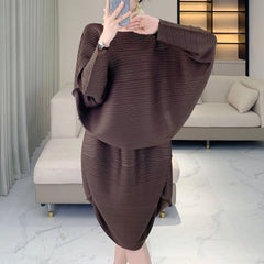 Modest Luxury Plissé Japanese Skirt Set