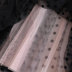 High-Waisted Polka Dot Tulle Skirt