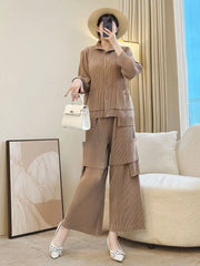 Luxury Plissé Trousers & Jacket