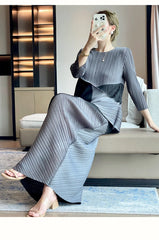 Women's Truly Pleated Long Skirt Set